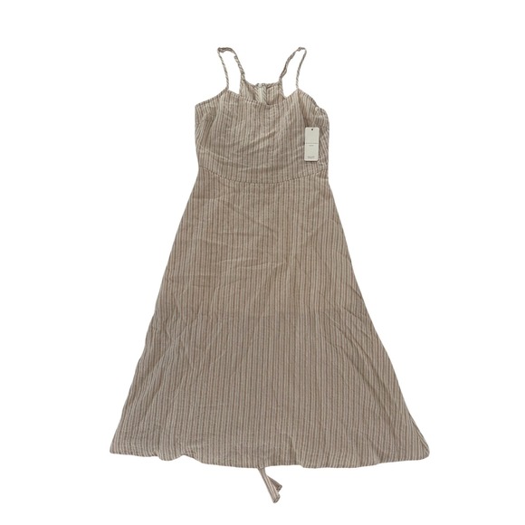 grade & gather Dresses & Skirts - Grade & Gather Thick Stripe Midi Dress – Size Small – NWT – Neutral Striped Midi